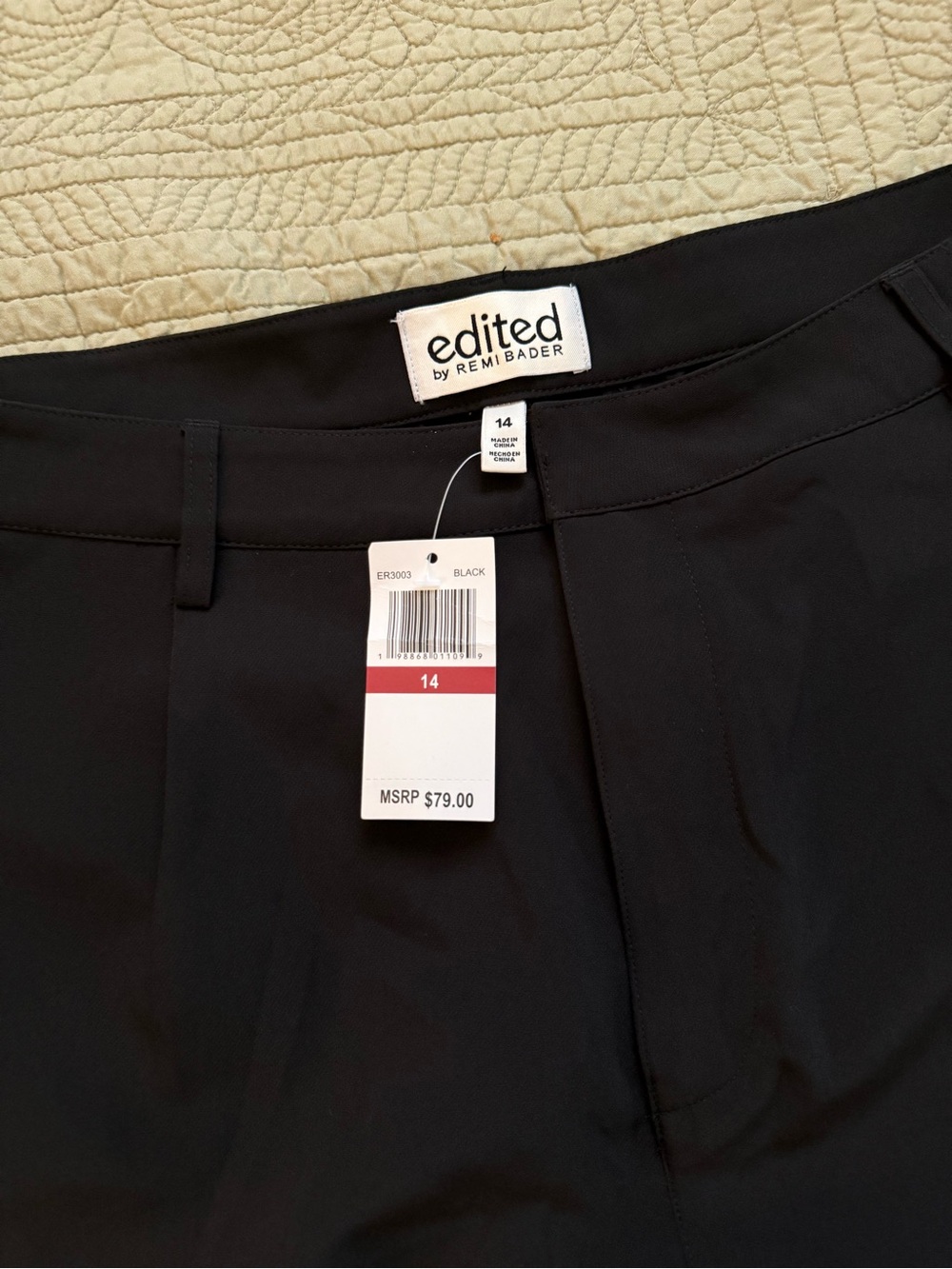 Edited by Remi Bader Women's Black Bermuda Shorts - Size 14
